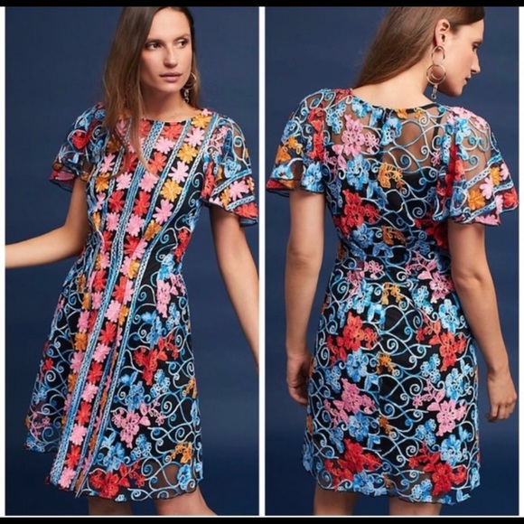 Eva Franco Anthropologie Embroidered 